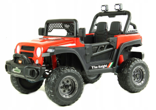 Autíčko na batérie pre deti 4x4, koža EVA, diaľkové ovládanie CAR-JM-8-RED